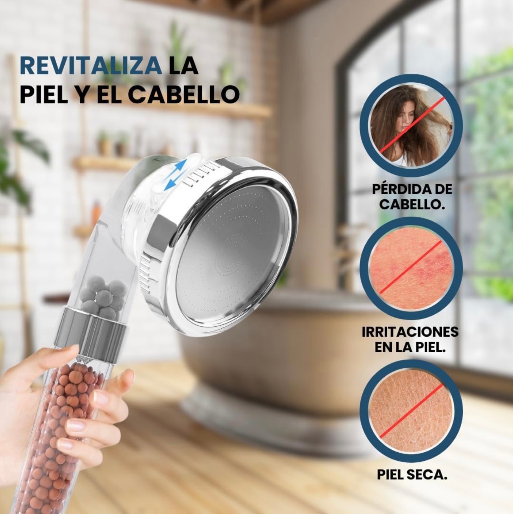 GRIFO DE DUCHA CON FILTROS MINERALES